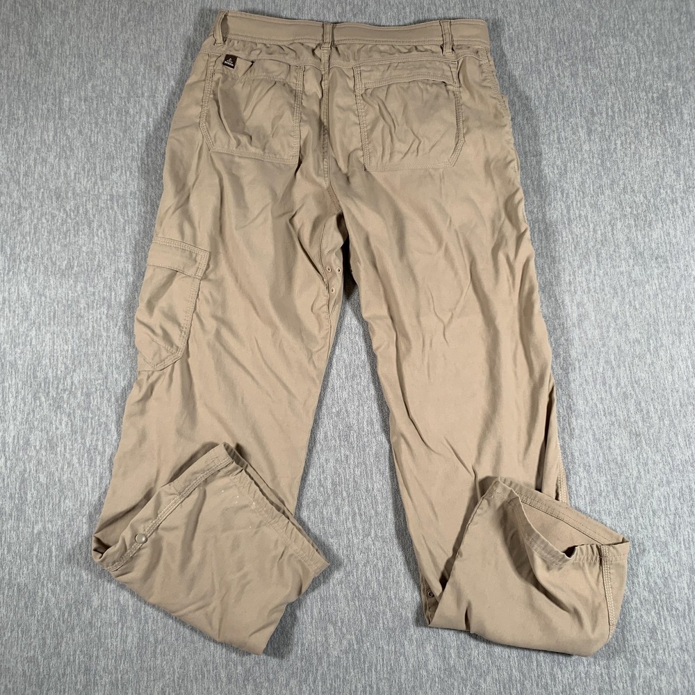 Prana Stretch Zion Pants Mens Medium 32L Khaki Hiking Cargo Outdoor Nylon - Picture 11 of 14
